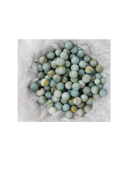 JAGMOOLYA Products White Kanche/Goli Glass Marbels with Shooter Unique Kanche Marble (Pack of 50)