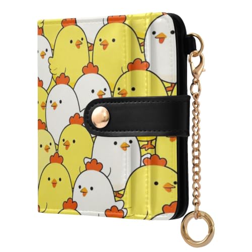 Portefeuille fin JUNZAN durable en métal avec porte-clés fonctionnel pour femme
