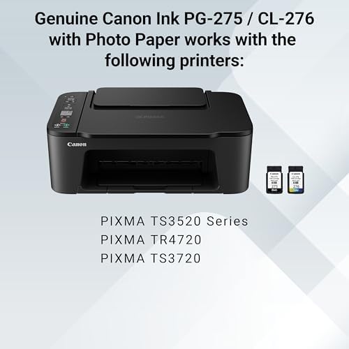 Canon Genuine Ink Cartridges PG-275 Black, CL 276 Colour, Value Pack, 2 Count, ChromaLife100, for PIXMA TR4720, TS3720, TS3520 Series Printers - View 8