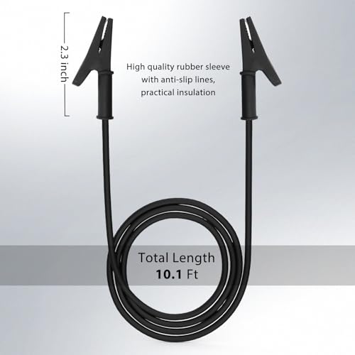 Image of 14 Gauge 2pcs /10Ft Alligator Clips Electrical with Wires UL3135, Heavy Duty Silicone Test Leads Set Jumper Wires Kit for Testing - EDGELEC