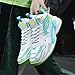 VAXAV Women's Men's Fashion High Top Basketball Shoes Non Slip Outdoor Tennis Sneakers Size 7/6 White Green