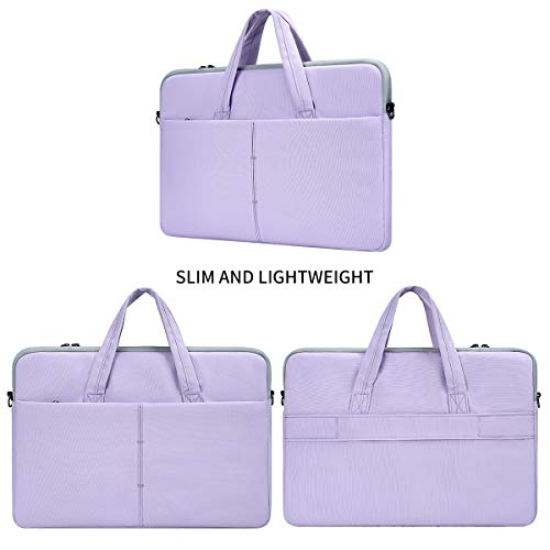 13.3 14 Inch Laptop Shoulder Bag Sleeve Case for Dell Latitude 14/ Inspiron 14 5410, 13.5-14.4 Surface Laptop Studio 6/5/4, HP Lenovo Acer ASUS Chromebook 14/ Stream 14/ IdeaPad/Swift 3,Purple