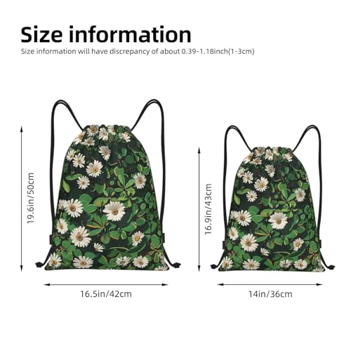 Drawstring Bag Lightweight Small Gym Bag for Women Daisies on the Ground Soccer Backpack for Sports Travel3
