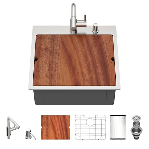 Outdoor Kitchen Sink with Faucet and Cover