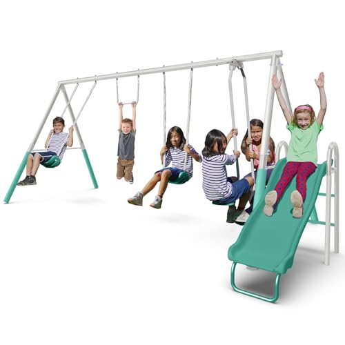 The Swing Company 600LBS Yonkers Metal Swing Set, Outdoor