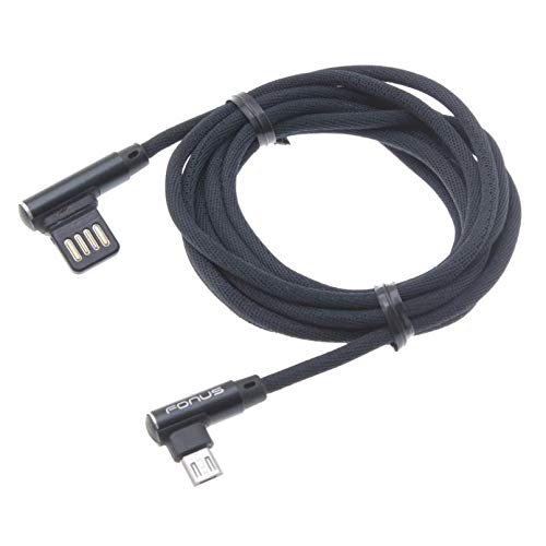 GELRHONR U-Shape Micro USB Cable - 180 Degree Angle Charger Cord 1ft For Gaming & Charging