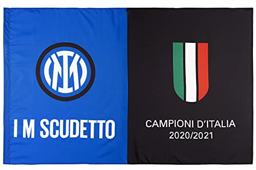 Inter Bandiera I M Scudetto 20-21, Campioni d'Italia, 140x220cm, Unisex Adulto, Nero/Blu, 140x220