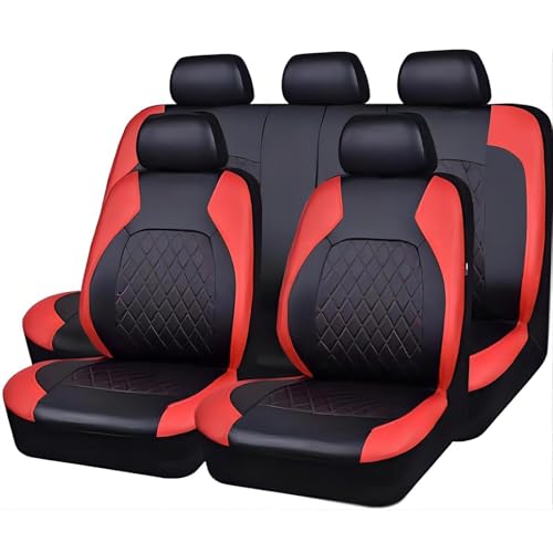 Fundas Asientos Coche para Isuzu Tutti i modelli D-MAX Mu-X Isuzu Tous, Fundas para Asientos de Coche Impermeable Transpirable Accesorios Coche,Red