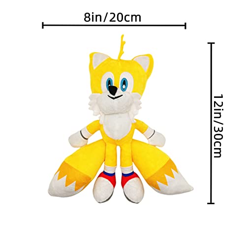 Wisanu Sonic Plush Toys - 12" Hedgehog Figures Cotton Soft Stuffed Animals Plush For Boy Girl Birthday Christmas 12"(Yellow) #TOP5