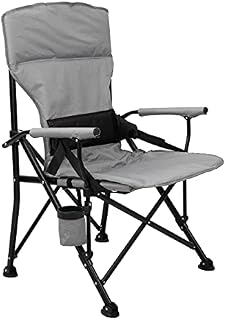 Homecall 30167 Folding Camping Chair 600D Polyester with Rip-Stop Protection and Sponge Padding - Grey, 105.0 cm*61.0 cm*65.0 cm