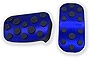 BOYUER 2PCS Anti-Slip No Drilling Aluminum Brake and Gas Accelerator Pedal Covers Foot Pedal Pads Kit For Toyota Corolla 2019 2020 2021 2022 2023(BLUE)
