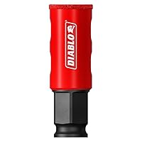 Vista 12 de Diablo Sierra de agujero de grano de diamante, compatible con sistema de mandril Snap-Lock Plus, no necesita broca piloto, diámetro de 1/4 pulgadas