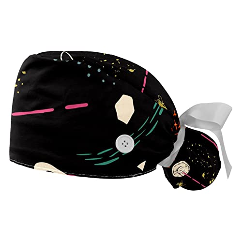 Chapeaux bouffants espace JDEZ respirants pour hommes et femmes (lot de 2)