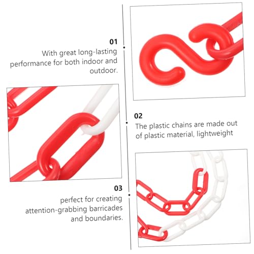 ULTECHNOVO Corrente De Plástico Corrente De Barreira De Plástico Corrente De Segurança De Plástico C