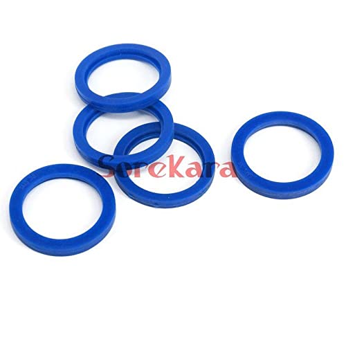 5pcs Fit 38mm O/D Sanitary SMS Socket Union Blue Silicone Flat Gasket Ring Washer