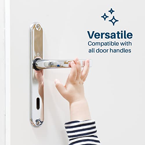image for Child Proof Door Lever Lock - Door Handle Lock - 3M Adhesive - Minimal