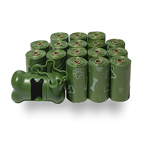 Image of Best Pet Supplies Dog Poop Bags, Rip-Resistant and Doggie Waste Bag Refills with d2w Controlled-Life Plastic Technology - Pack of 240, Green (Unscented)