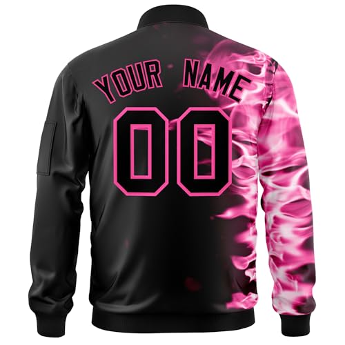 Custom Bomber Jacket for Men Women Youth Lightweight Windbreaker Jacket Personalized Stitched Text Logo2