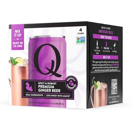 ★Q Mixers Soda Ginger Beer, 7.5oz, 4 cans