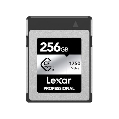Lexar Professional SILVER Series 256GB CFexpress Karte, Typ B CFe Karte, bis zu 1750MB/s Lesegeschwindigkeit, CF Karte mit PCIe Gen3x2, kompatibel mit DSLR, rückwärts mit XQD Kamera(LCXEXSL256G-RNENG)