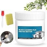 Powerful Burnt Residue Remover Paste for Cookware, Stainless Steel Scratch Remover, Black Cleaning Film for Pot Bottom, Pan Cleaner for All Cookware Material, Surface-Friendly and Scratch-Free (1pc)