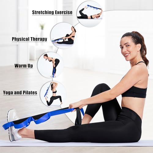 Stretching Strap with Loops, Leg Stretch Bands for Exercise, Yoga Strap for Physical Therapy, Fascia Stretcher Belt - Image 3
