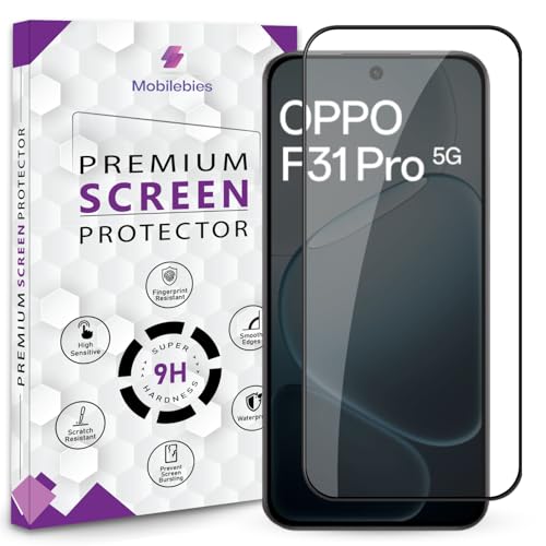 Image of Premium Tempered Glass Screen Protector Guard For Oppo F31 Pro 5G (6.57 Inch, Pack of 1) |HD Clear Edge to Edge Coverage With Easy to installation kit