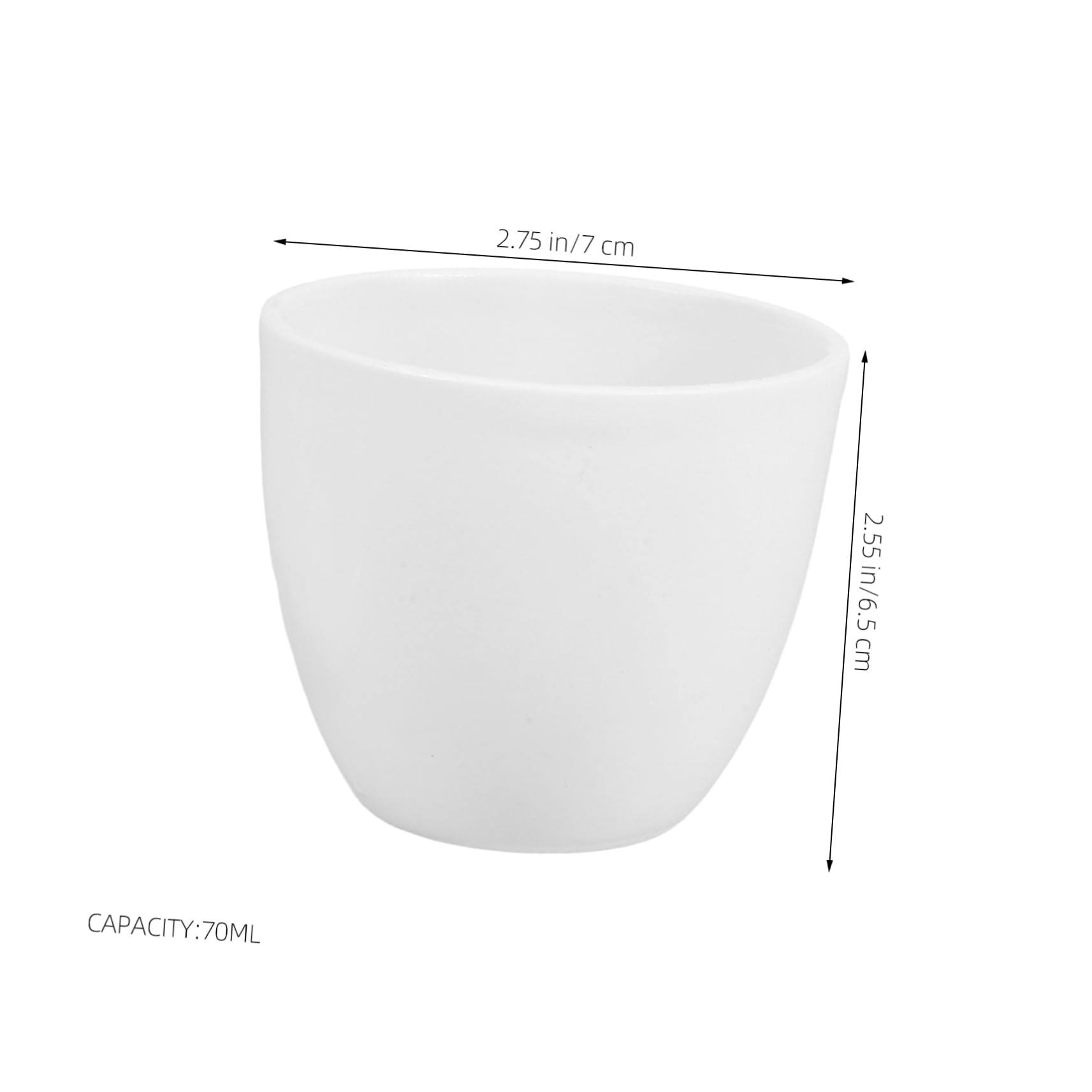 ULTECHNOVO Crogiolo con Coperchio e Manico in Porcellana da 70ml Resistente alle Alte Temperature Crogiolo Ceramico per Laboratorio e Raffinazione Chimica