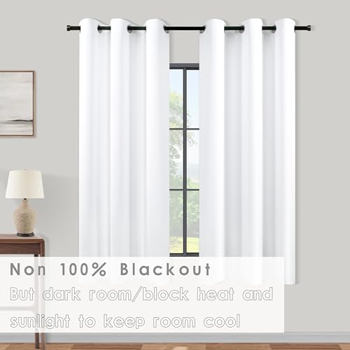 Image of White Curtains 34 by 45 Inches Long