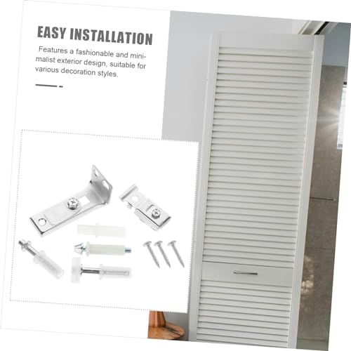 Kit de herrajes para puerta bifold 1 set con accesorios para puertas corredizas y pivote, fácil instalación y reemplazo miniatura 5