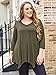LARACE Plus Size Tops for Women Tunic Asymmetrical Dress Shirts 3/4 Sleeve V Neck Flowy Ladies Clothes for Leggings(Army Green 3X)