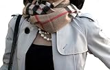 Cashmere Feel Unisex Pashmina Scarf in Checks and Plaid (CAMEL)