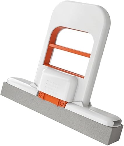 Trapeador de escritorio compacto de mano con diseño plegable y sistema de limpieza de manos, adecuado para fregaderos, encimeras y otras superficies