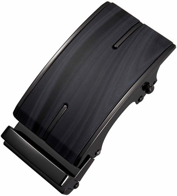 Black Wood Grain Metal Automatic Buckle for Business Leisure Belts image 2