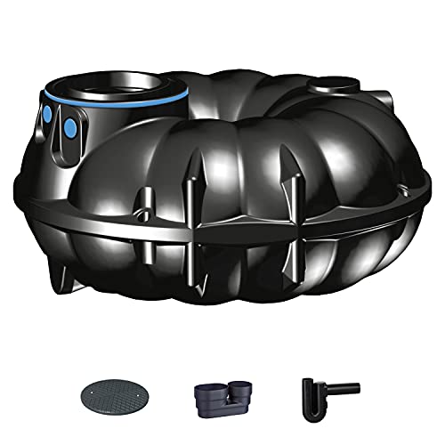 PREMIER TECH AQUA GmbH Zisterne 3000 Liter Regenwassertank NEO Standard mit Deckel, beruhigtem Zulauf und Siphon - Kunststoff, Kunststoffzisterne, Komplettset
