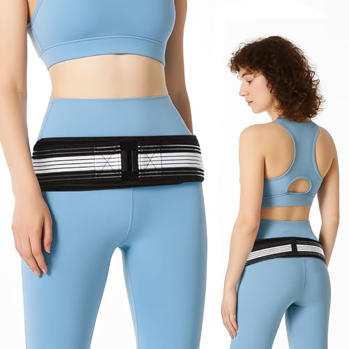 Huybaa 1PCS Cinturón de Soporte para Ciática y Dolor Lumbar, Faja Sacroilíaca Ajustable de Alivio para Hombres y Mujeres - 140cm