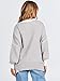 ANRABESS Womens Oversized Sweaters Fall 2025 Fashion Crewneck Batwing Long Sleeve Side Slit Knit Pullover Sweater Tops Beige Grey-M