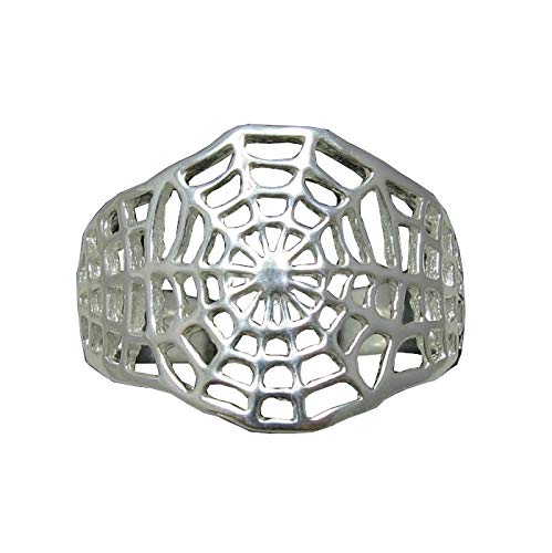 Bague en argent massif 925 d'exception Empress motif toile d'araignée