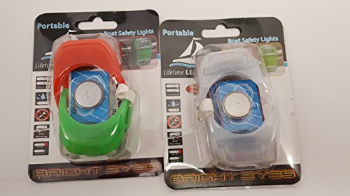 Bright Eyes Green, Red, & White Portable Marine Led Emergency Water-Resistant Boating Lights - Boat Bow Or Stern Safety Light #TOP1
