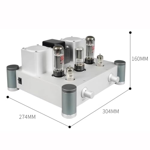 Amplificatore valvolare Audio, Amplificatore valvolare Stereo HiFi Single-Ended, Potenza audiofila 10W*2, Involucro Interamente in Lega di Alluminio per Altoparlanti Audio e da Esterno