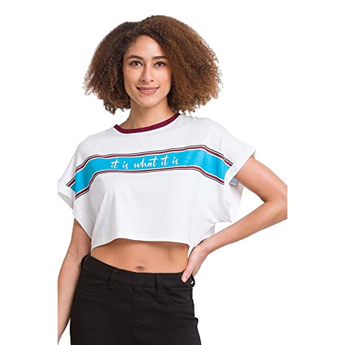 Image of Spykar Baby Cotton Blend Three-Fourth Sleeve Printed Casual Regular Fit T-Shirt for Women