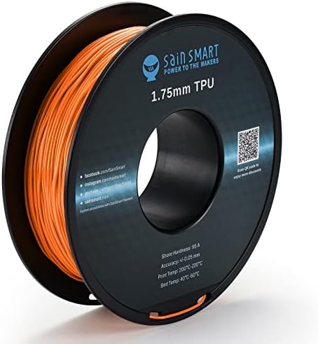 SainSmart 3Dプリンター TPUフィラメント マンゴー・モヒート 95A 1.75mm径 寸法精度+/-0.05mm 柔軟性も耐久性も優れる新型素材 弾性樹脂 0.8KG