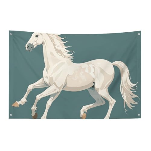 Drapeaux de jardin saisonniers et drapeaux de cour double face motif cheval