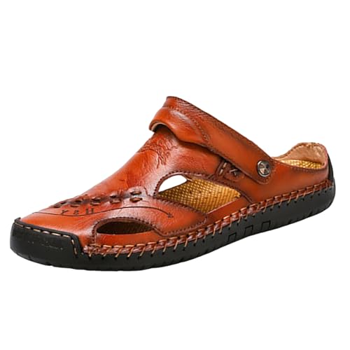 Generisch Sandalias de trekking para hombre con plantilla zapatos descalzos cómodas cerradas deportivas y sandalias de exterior sandalias de senderismo de cuero natural step verano sandalias de