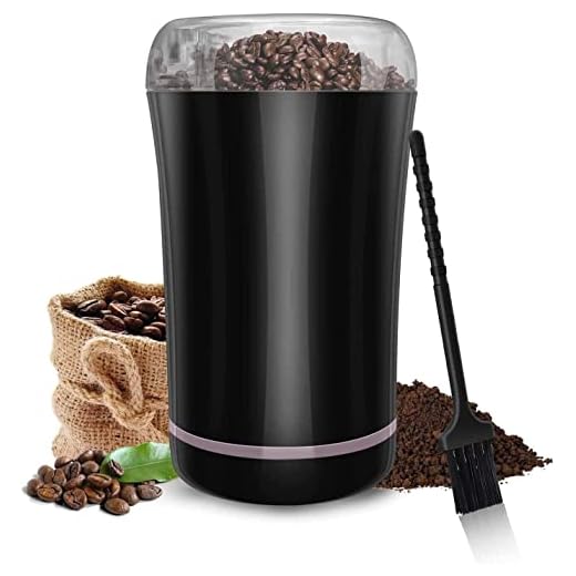 Electric Coffee Grinder Fresh Grind Electric Coffee Grinder for Beans Spices and More Stainless Steel Blades Makes up to 8 Cups Black