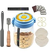 JAOBHAHY Sourdough Starter Jar Kit, 35 OZ Sourdough Starter Jars with Lids,Reusable Sourdough Sta...