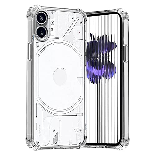 Zubitech Case for Nothing Phone 1 Case Cover Transparent Anti Scratch Case Shock Absorbent Bumper Protective Transparent Back Cover with Camera Protection for Nothing Phone 1 Clear