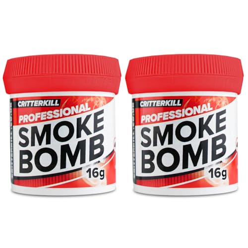 CritterKill 16g Smoke Bomb Fogger For Fleas, Bedbugs, Moths and all insects | Professional Strength (2) option