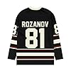 AFANYUH Unisex Heated Rivalry Merch Hockey Jersey Shirt Hoodies, Men Women Sweatshirt Ilya Rozanov 84 Jersey Long Sleeve Pullover Tops for Fans Black 3XL #2