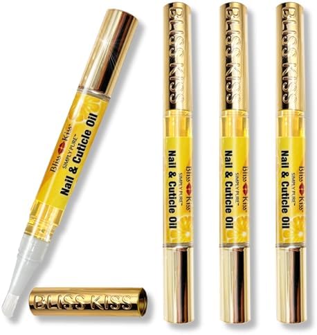 Bliss Kiss Simply Pure Cuticle Oil Pens, Crisp Scent, 4 Count